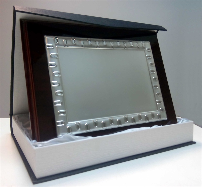 C0047-0 / PLACA PLATEADA CON ESTUCHE